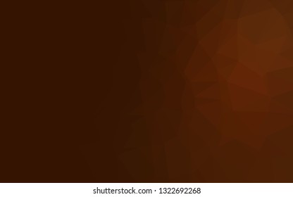 Dark Orange vector triangle mosaic template. Brand new colorful illustration in with gradient. Template for your brand book.