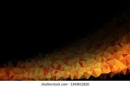 Dark Orange vector triangle mosaic texture. Modern geometrical abstract illustration with gradient. Completely new design for your business.