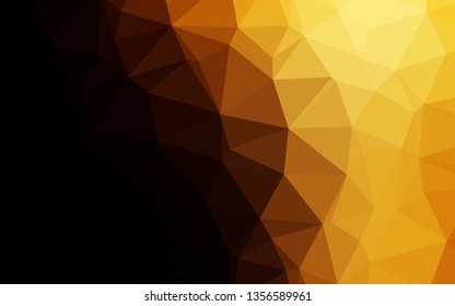 Dark Orange vector triangle mosaic cover. A completely new color illustration in a vague style. Completely new template for your business design.