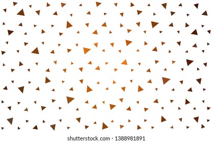 Dark Orange vector  triangle mosaic template. Shining polygonal illustration, which consist of triangles. Pattern for a brand book's backdrop.