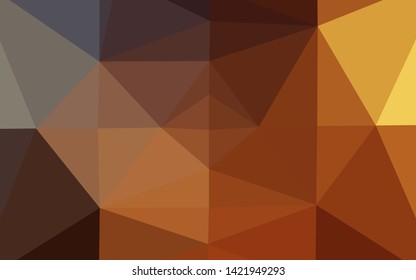 Dark Orange vector triangle mosaic template. Brand new colorful illustration in with gradient. Brand new style for your business design.