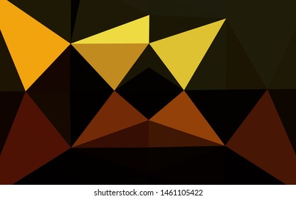 Dark Orange vector triangle mosaic texture. A completely new color illustration in a vague style. The best triangular design for your business.
