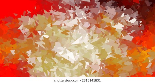 Fondo de mosaico de mosaico vectorial de color naranja oscuro. Ilustración degradada de estilo poligonal con triángulos. La mejor opción para tu diseño.