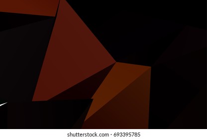 Dark Orange vector triangle mosaic template. Shining illustration, which consist of triangles. The best triangular design for your business.