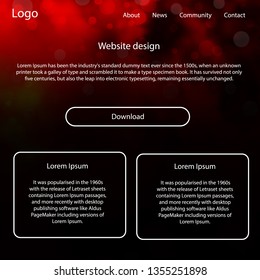 Dark Orange vector ui ux kit with space stars. Decorative ui kit design in abstract style with colorful sky. This template you can use for websites.