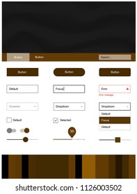 Dark Orange vector web ui kit with lamp shapes. Glitter abstract illustration with blurred bubble shapes.. This template you can use for landing pages.