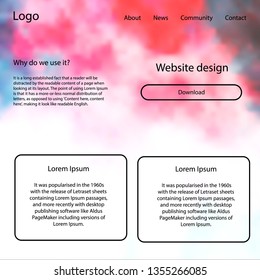 Dark Orange vector web ui kit with nebula stars. Modern Style guide with colorful gradient sky in its header. This template you can use for websites.