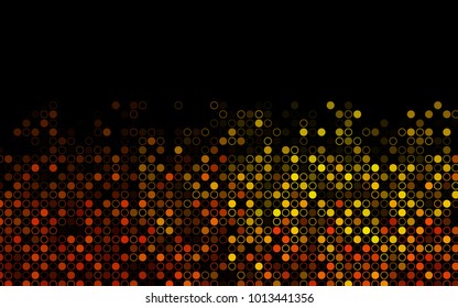 Dark Orange, yellow vector  cover with spots. Beautiful colored illustration with blurred circles in nature style. Completely new template for your brand book.