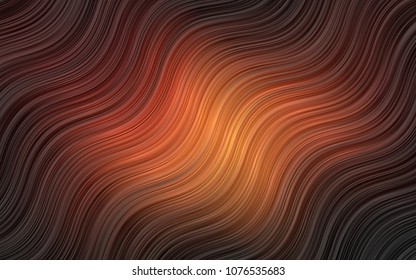 Dark Orange, Yellow vector template with abstract lines. Geometric illustration in marble style with gradient.  A new texture for your  ad, booklets, leaflets.