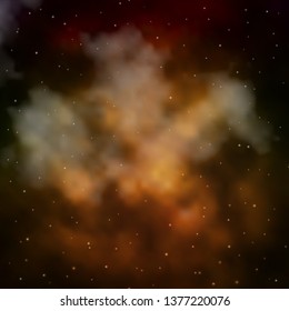 Dark Orange, Yellow vector texture with beautiful stars. Modern geometric abstract illustration with stars. Pattern for new year ad, booklets.