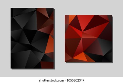 Dark Orangevector background for presentations. Glitter abstract design concept with text box. Completely new template for your brand book.