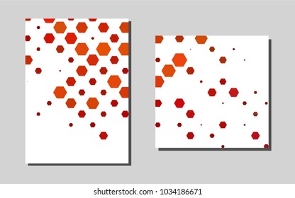 Dark Orangevector banner for websites. Beautiful colored sample in A4 size. Pattern can be used as a template for calendars.