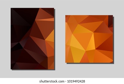 Dark Orangevector brochure for ui, ux design. Modern abstract design concept with colorful gradient. The pattern can be used for any ad, booklets.