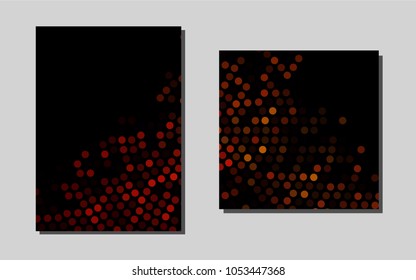 Dark Orangevector brochure for ui, ux design. Abstract booklet on colored background with gradient. New design for a poster, banner of your website.