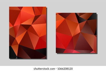 Dark Orangevector brochure for ui, ux design. Modern abstract design concept with colorful gradient. Pattern can be used as a template for calendars.