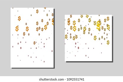 Dark Orangevector brochure for ui, ux design. Glitter abstract design concept with text box. New design for a poster, banner of your website.