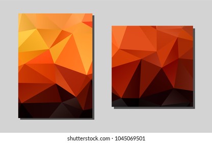 Dark Orangevector cover for Envelopes. Modern abstract design concept with colorful gradient. New design for a poster, banner of your website.