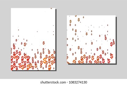 Dark Orangevector cover for Envelopes. Modern abstract design concept with colorful gradient. Beautiful design for cover of notepads.
