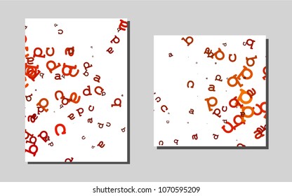 Dark Orangevector layout for Leaflets. Abstract booklet on colored background with gradient. The pattern can be used for any ad, booklets.