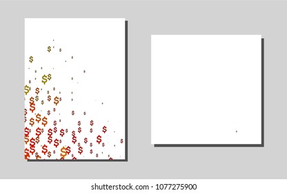 Dark Orangevector layout for Leaflets. Booklet with textbox on colorful abstract background. Pattern can be used as a template for calendars.