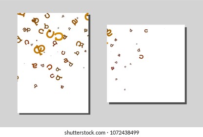 Dark Orangevector pattern for posters. Beautiful colored sample in A4 size. The pattern can be used for any ad, booklets.