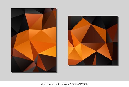 Dark Orangevector template for landing pages. Booklet with textbox on colorful abstract background. Beautiful design for cover of notepads.