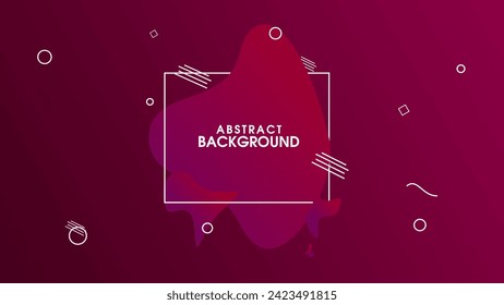 Dark organic shape made vector abstract background template design with gradient color, circle, square, line for presentation, wallpaper.