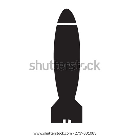 dark outline of explosive weapon used for heavy destruction and warfare operations