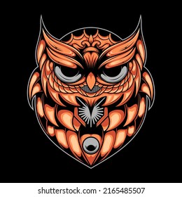 dark owl logo vector illustration