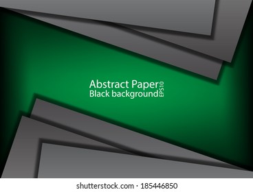 Dark paper background on green texture,vector illustration with space for text and message design.EPS10 format