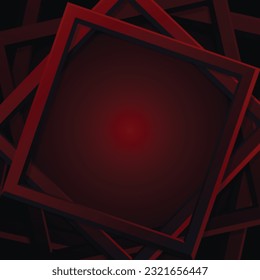 Dark paper with gold lines and shadow background. Vector illustration.