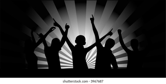 Dark Party - Vector Illustration