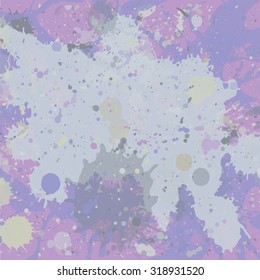 Dark pastel purple and gray watercolor artistic splashes background, square format.
