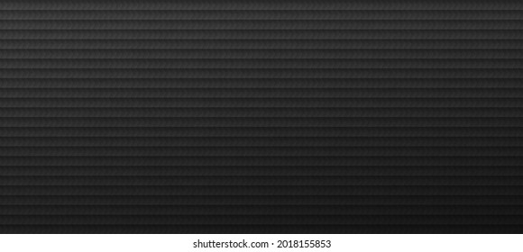 Fondo de neumáticos de carbono de patrón oscuro. Líneas de flechas negras con rayas paralelas rectas de degradado brutales de minimalismo vectorial.
