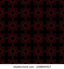 Dark Pattern with crossing thin lines. Abstract geometric texture Dark Red Black Seamless linear pattern Textile Fabric design wrapping Vector illustration Textile swatch Background Line EPS10 Print