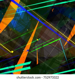 Dark pattern with light colored triangles. Seamless texture. Abstract vector background for web page, banners backdrop, fabric, home decor, wrapping
