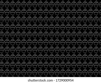 dark pattern with white cakes