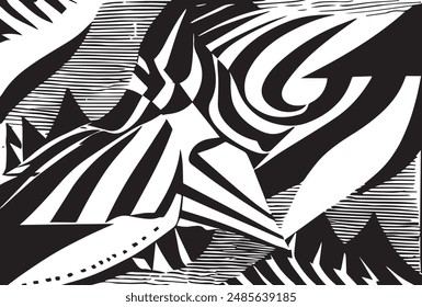 Dark Patterns. Grunge background, graphics.