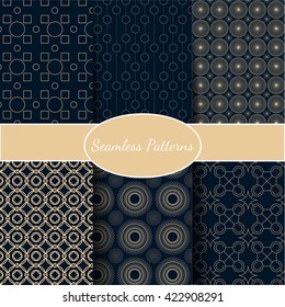 Dark Patterns Set, Vector EPS10