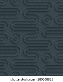 Dark perforated paper with outline extrude effect. 3d seamless background. See others in My Perforated Paper Sets.