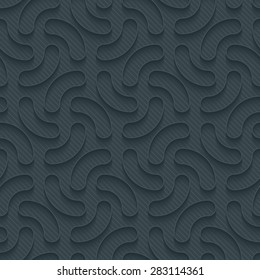 Dark perforated paper with outline extrude effect. 3d seamless wallpaper. Vector EPS10 full editable background. See others in My Perforated Paper Sets.