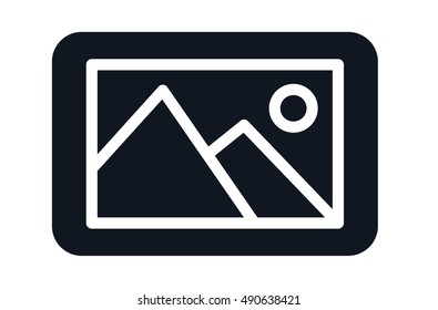 A dark photo icon
