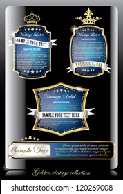 dark piano black collection of vintage alcohol wine labels
