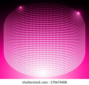 Dark pink Abstract light lamps background for Technology computer graphic website internet and business.. Screen on stage. Vector illustration. Spot Effect. neon. point. dot