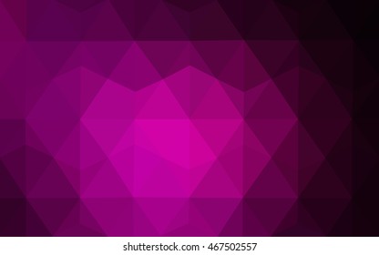 Dark pink abstract mosaic background. A completely new color illustration in a vague style. Triangular pattern for your business design.