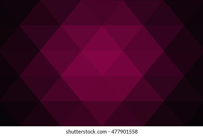 Dark pink abstract mosaic background. Geometric illustration in Origami style with gradient.  The completely new template can be used for your brand book.