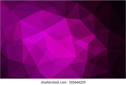 Dark pink abstract polygonal template. Brand-new colored illustration in blurry style with gradient. The template can be used as a background for cell phones.