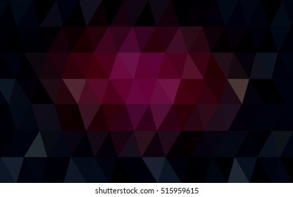 Dark pink abstract polygonal template. Shining illustration, which consist of triangles. A new texture for your design.