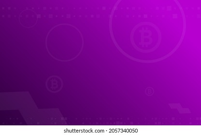 dark pink background, Bitcoin crypto currency illustration vector for page, logo, card, banner, web and printing.