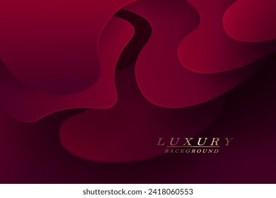 Dark pink background with a gradient, abstract oval shapes, thin wavy stripes.